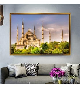 Altın Çerçeveli dekoratif tablo l1669 (Gold)