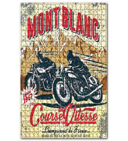 Cakapuzzle Mont Blanc Motorsiklet Hız Yarışı Görseli Puzzle Yapboz MDF (Ahşap) (120 Parça)