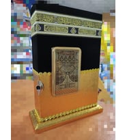 192T - GOLD ORTA BOY KURANI KERİM MÜHÜRLÜ KABE MAKETLİ TAŞLI - AYFA