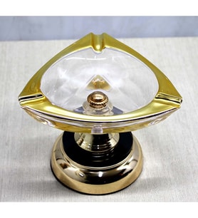 Metal Ayaklı Cam Küllük (Ahşap)