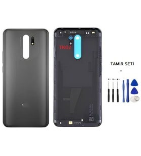 Xiaomi Redmi 9 FULL Kasa Arka Kapak Yan Tuş Takımı SİYAH - TAMİR SETİ