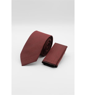 Bordo Desenli 7 Cm Kravat 1090260117