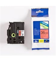 Brother TZE-461 36 mm Kırmızı Üzeri Siyah Laminasyonlu Etiket