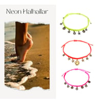 Handcraftedbyoz, Kadın, Paraşüt, Makrome El yapımı, Neon Halhal (Yeşil)