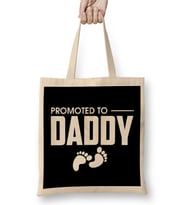 Cute Promoted To Daddy Pregnancy Announcement Bez Çanta Uzun Saplı