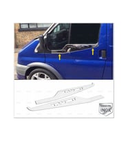 Ford Transit Krom Cam Çıtası 2 parça 2006-2014 arası Paslanmaz Çelik GENİŞ YAZILI