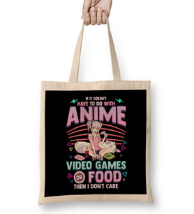 Cute Anime Gamer Girl Funny Kawaii Japanese Manga Bez Çanta Uzun Saplı