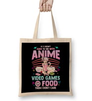 Cute Anime Gamer Girl Funny Kawaii Japanese Manga Bez Çanta Uzun Saplı
