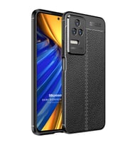 Microsonic Xiaomi Poco F4 Kılıf Deri Dokulu Silikon Siyah (Siyah)