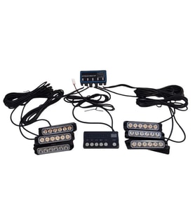 7 fonksiyonlu çakar lamba 12-30v 6 led 6 adet kırmızı*mavi*beyaz set / LAPA550