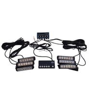 7 fonksiyonlu çakar lamba 12-30v 6 led 6 adet kırmızı*mavi*beyaz set / LAPA550