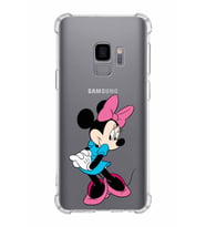 Samsung Galaxy S9  Köşe Korumalı Antişok Kapak Minnie Mouse Tasarımlı Şeffaf  Kılıf