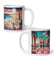 Tunus Kupa Bardak 2 Adet Seyahat Hatıra Tunisia Mug (Karışık)
