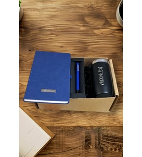Kişiye Özel Defter & Kişiye Özel Kalem & Kişiye Özel TERMOS MUG (Lacivert-Siyah)