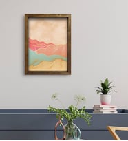 BK Gift Otel Odası Konseptli Doğal Masif Ahşap Çerçeveli Tablo 45x65cm-111