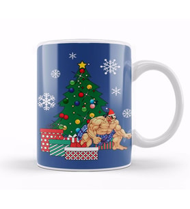 E Honda Around The Christmas Tree Street Fighter Kupa Bardak Porselen