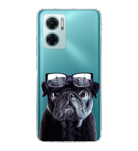 PrintiFy Xiaomi Redmi Note 11E ile Uyumlu Köpek 3 Kamera Korumalı Şeffaf Kılıf