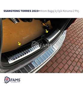 SSANGYONG TORRES 2023>  Bagaj İç Eşik Koruma 2 prç. P.Çelik