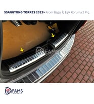 SSANGYONG TORRES 2023>  Bagaj İç Eşik Koruma 2 prç. P.Çelik