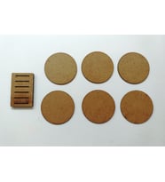 Ham Mdf Boyanabilir 6 Adet Bardak Altlığı, Hobi Takım, Stand Hediyeli