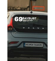69 Bayburt Aydıntepe Plaka Kodlu Beyaz Araç Sticker Aydıntepe İlçe Yazılı Bayburt Özel Tasarım 40x8 cm Şehir ve İlçe Temalı Kaliteli Sticker
