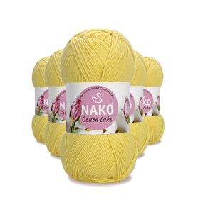 5 Adet Cotton Lüks Yelek Tunik Kazak Bluz Hırka İpi Yünü Açık Sarı 97554