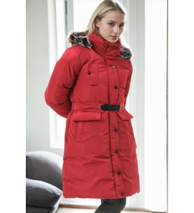 Dewberry Kadın %100 Polyester Kaban Bordo Z9774 Günlük Dış Giyim, Kazak ve Gömlek Kombini, Seyahat Gardırobu