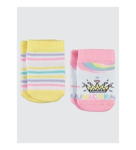 Civil Baby Kız Bebek Havlu Çorap 0-12 Ay Sarı