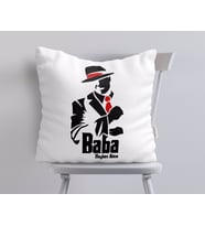 BK Gift Kişiye Özel Godfather Baba Tasarımlı Beyaz Yastık-18