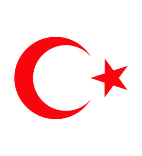 Ay Yıldız Sticker 17x17 Cm Kırmızı