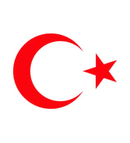 Ay Yıldız Sticker 17x17 Cm Kırmızı