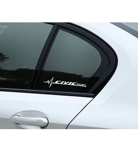 CIVIC Nabız Kalp atışı sticker 2 adet kelebek cam