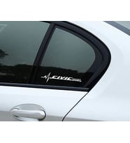 CIVIC Nabız Kalp atışı sticker 2 adet kelebek cam