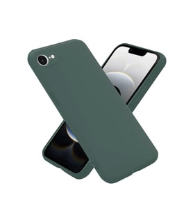 iPhone 16E Kılıf Nano içi Kadife Silikon - Koyu Yeşil