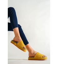 Tokyo Sarı Örme Terlik (Karışık)