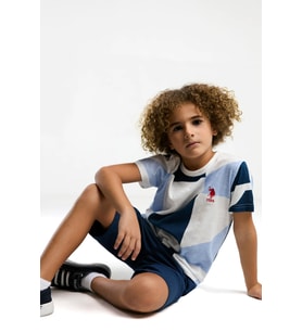 U.S. Polo Assn. Erkek Çocuk Şortlu Bermuda Pijama Takım