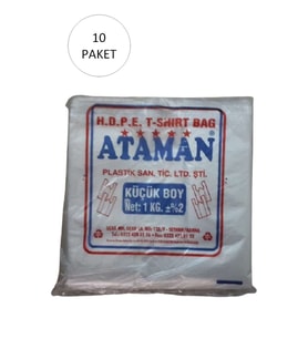 Kalın Şeffaf Atlet Poşet Küçük Boy 25x33 Cm 1 Kg (10 Paket-Takriben 1,700 Adet)