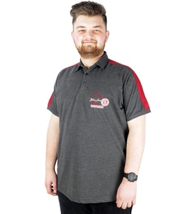 Mode XL Erkek T shirt Polo Ocean 22317 Antramelanj