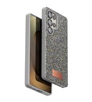 Onegif Samsung Galaxy S25 Ultra Bright Simli Kapak - Gümüş