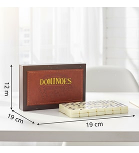 Deri Kutulu Lüks Domino Oyunu – Şık Tasarım, 19x12 cm Taşıma Kolaylığı (Karışık)