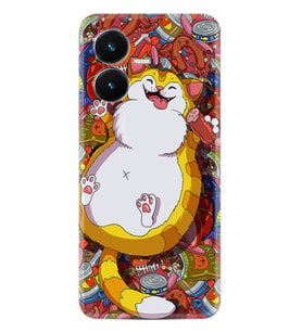 Vivo Y22S Kılıf Silikon Desen Özel Seri Tombul Kedi 1739