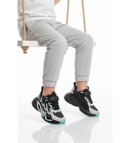 Marcokids Gri Cırtlı Hafif Erkek Çocuk Spor Ayakkabı 161-T5440210 F