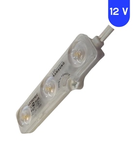 100 Adet 12 Volt Samsung 1.08 Watt 3 Lensli Naturel Beyaz 4000K 2835 SMD Led Modül IP67 1 Paket