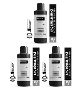 NEDOX 3 Adet Saç Düzleştirici,şekillendirici Keratin Botoks Krem 250 ml