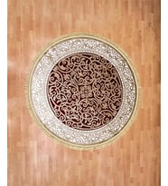 Osmanlı Çiçek Desenli 400 x 400 Makine Yuvarlak Yün Halı