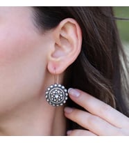 Elmas Montür Modeli Rose Gold Gümüş Küpe