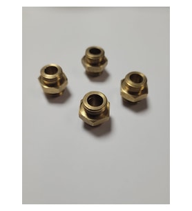 Sarı Nipel 1/4" x 1/4" 4 Adetli Paket
