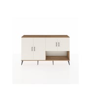 Arges Konsol 6 Raflı 4 Kapaklı 176x30x99 Çam-Aytaşı/Antrasit