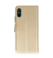 Xiaomi Redmi 9a Kılıf Trend S Plus Kapaklı Kılıf - Gold