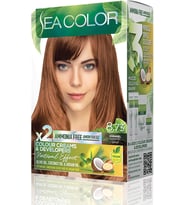 Sea Color Amonyaksız, Vegan, Doğal, Besleyici Kalıcı Saç Boyası%100 Beyaz Kapama (1 Paket 2 X 50 Ml